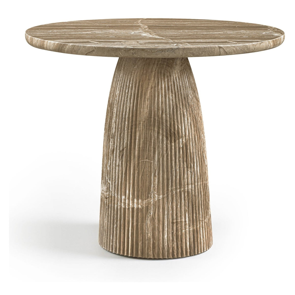 Venosa 36" Beige Concrete Indoor/Outdoor Counter Height Table in beige fluted concrete, primary product view