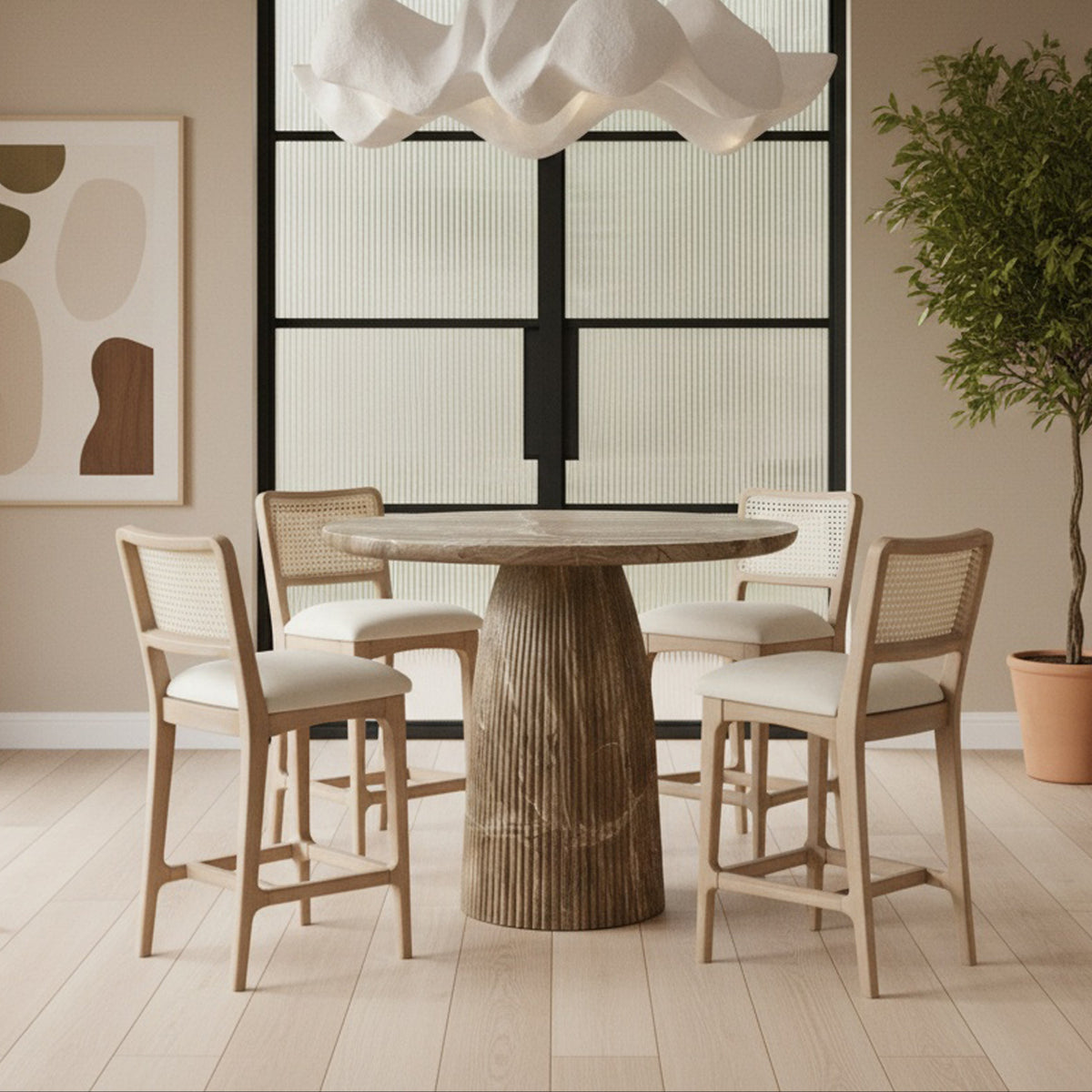 Venosa 42in Beige Concreteindoor/Outdoor Counter Table