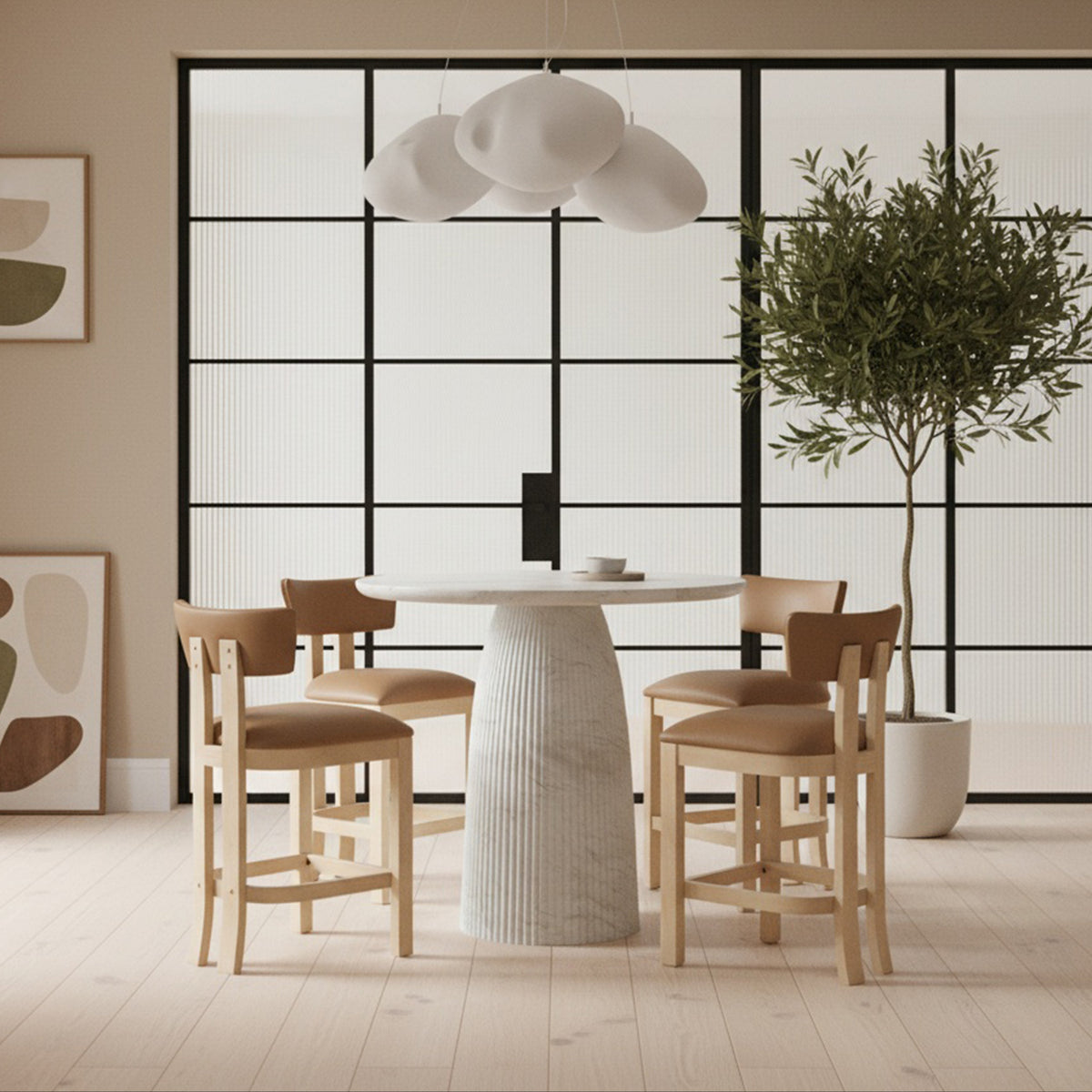 Venosa 36in White Concreteindoor/Outdoor Counter Table