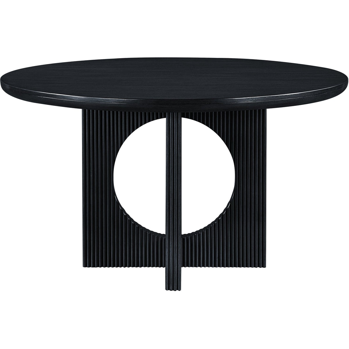 Rivas 54in Black Wood And Veneer Dining Table