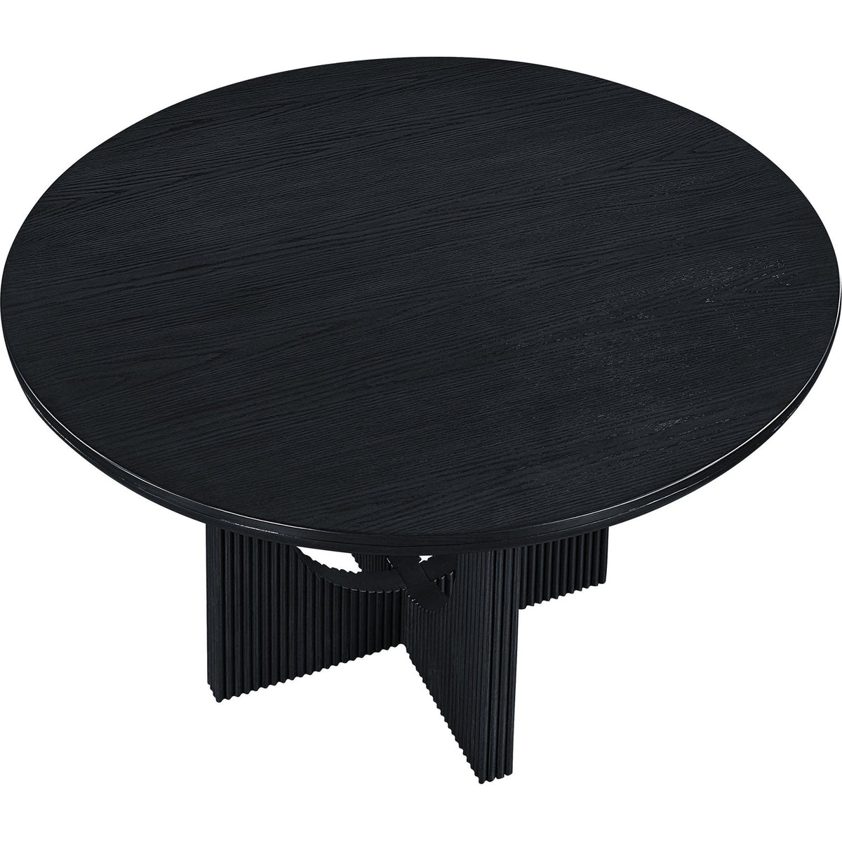 Rivas 54in Black Wood And Veneer Dining Table