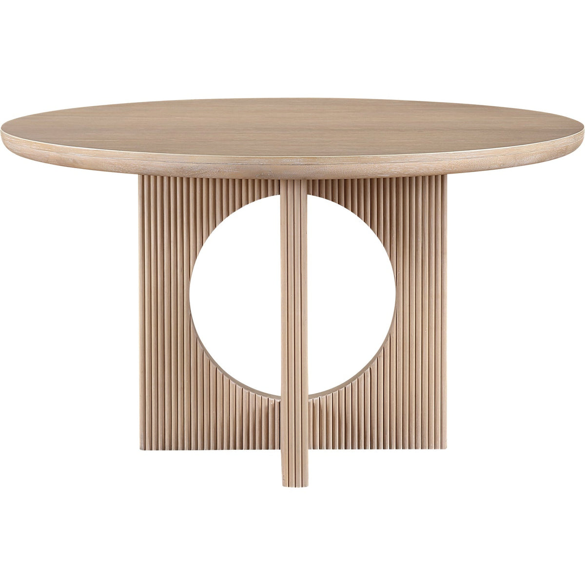 Rivas 54in Natural Wood And Veneer Dining Table