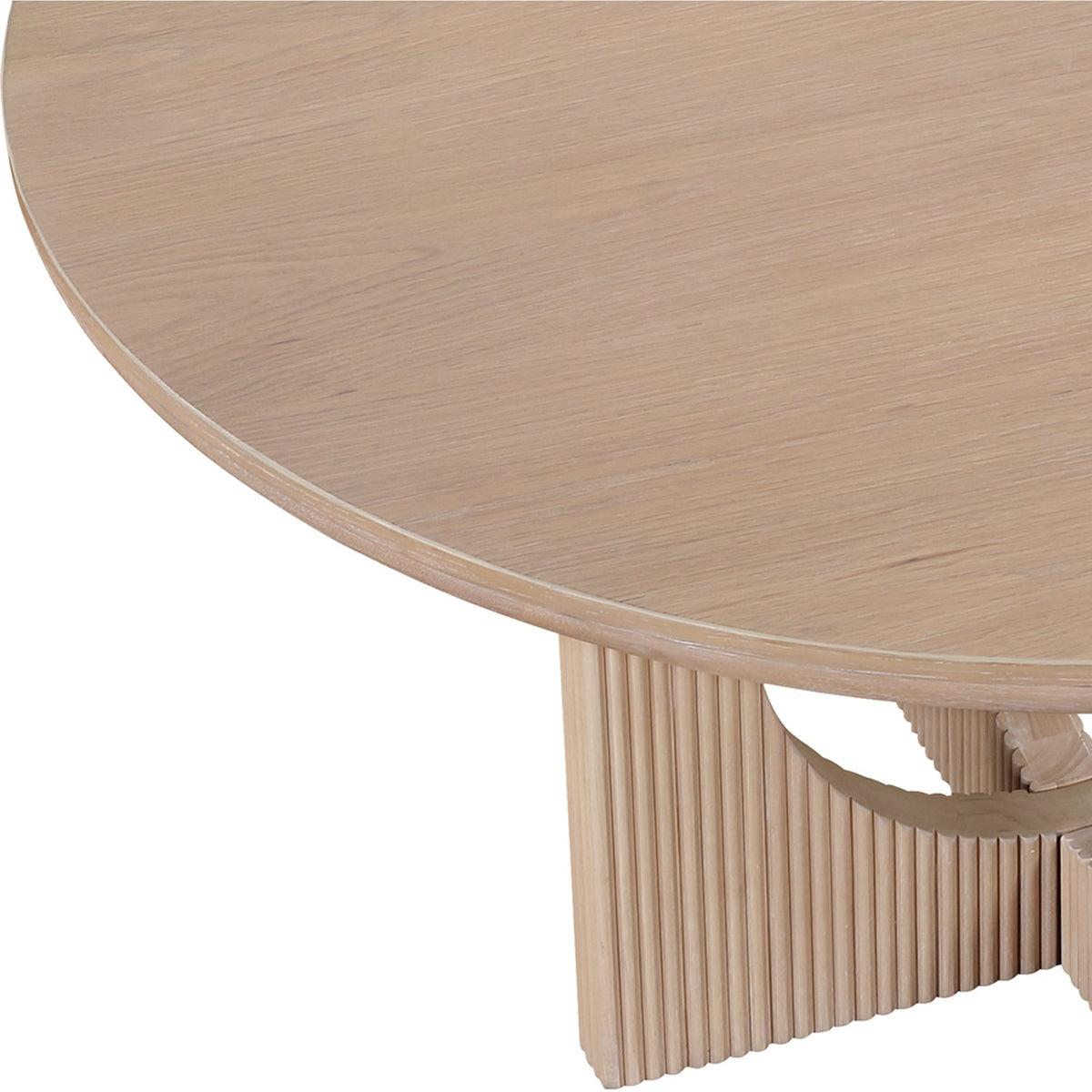 Rivas 54in Natural Wood And Veneer Dining Table
