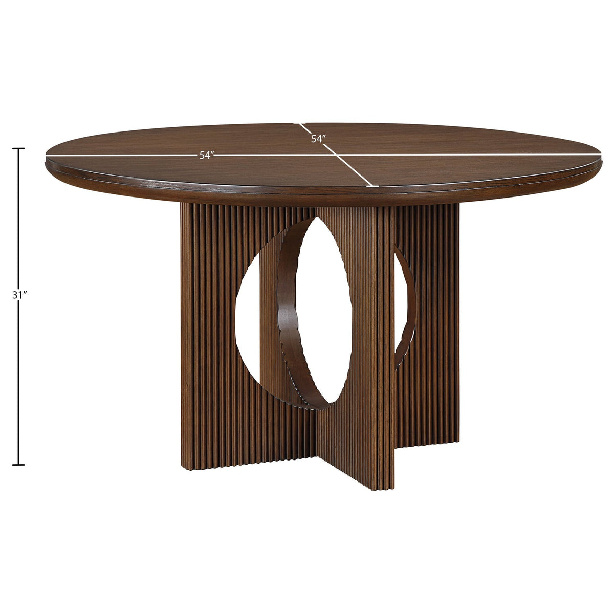 Rivas 54in Walnut Wood And Veneer Dining Table