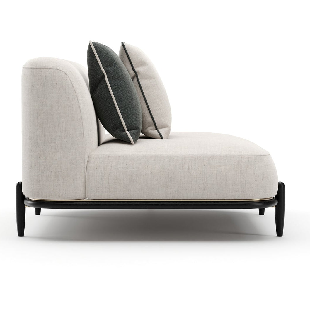 Caracole Madera Oatmeal Armless RAF Modular Bumper