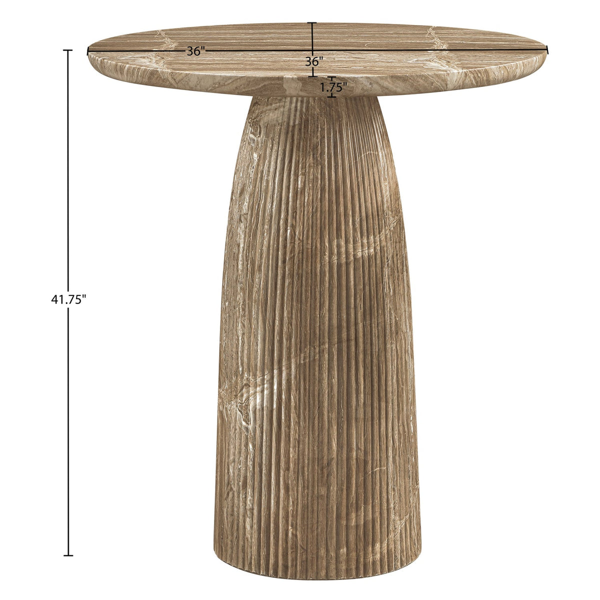 Venosa 36in Beige Concrete Indoor/Outdoor Bar Table