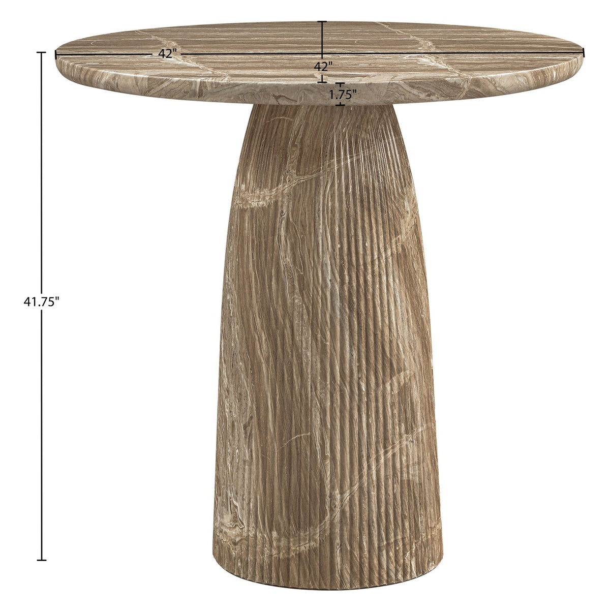 Venosa 42in Beige Concrete Indoor/Outdoor Bar Table