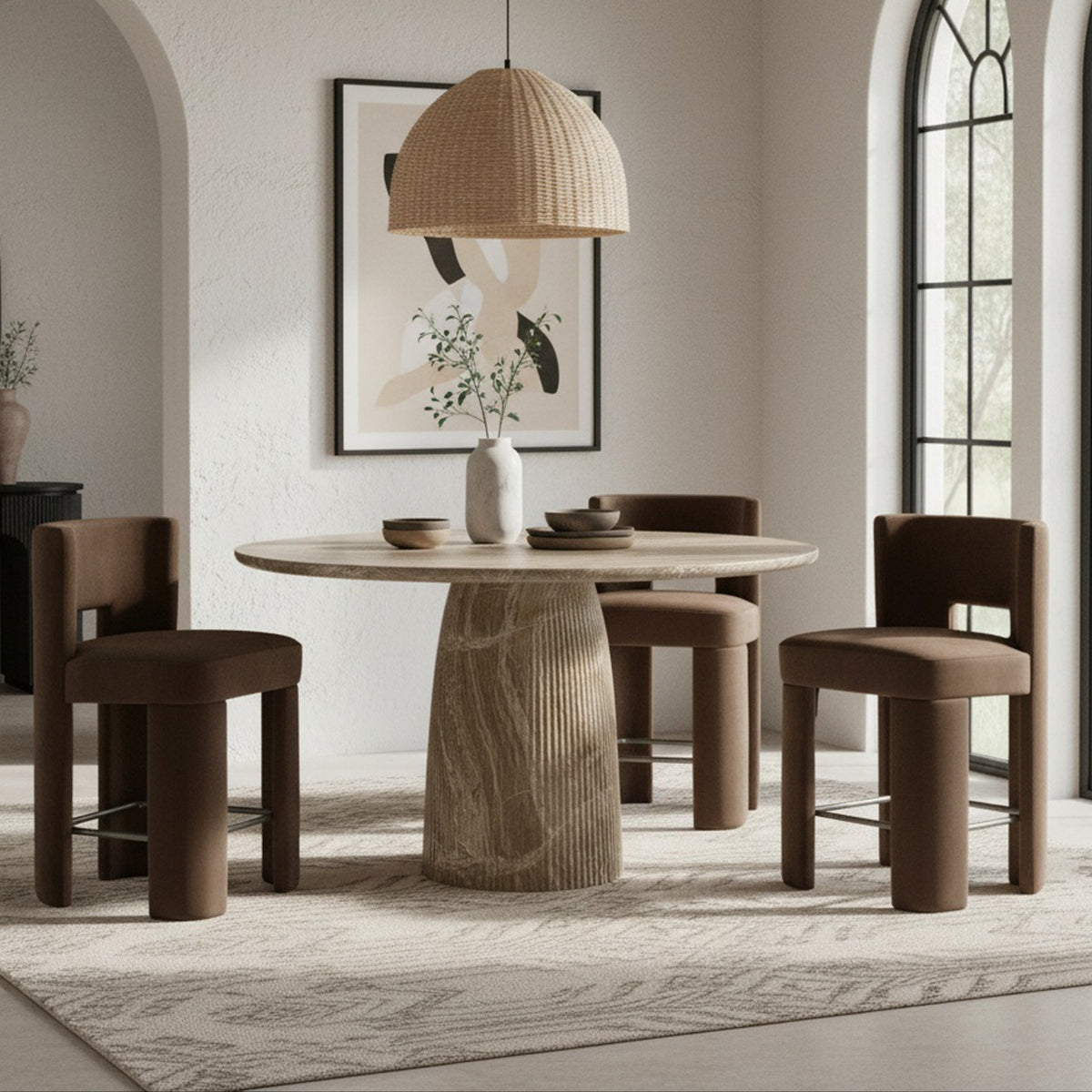 Venosa 42in Beige Concrete Indoor/Outdoor Bar Table