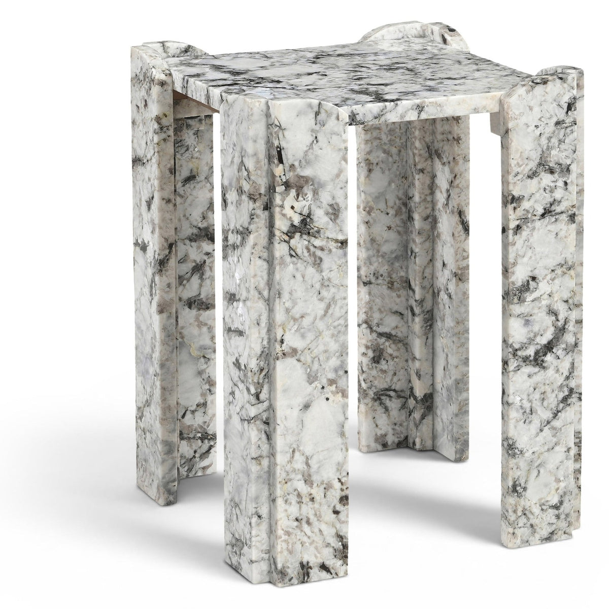 Ravello End / Side Table in genuine Alaska marble, primary product view