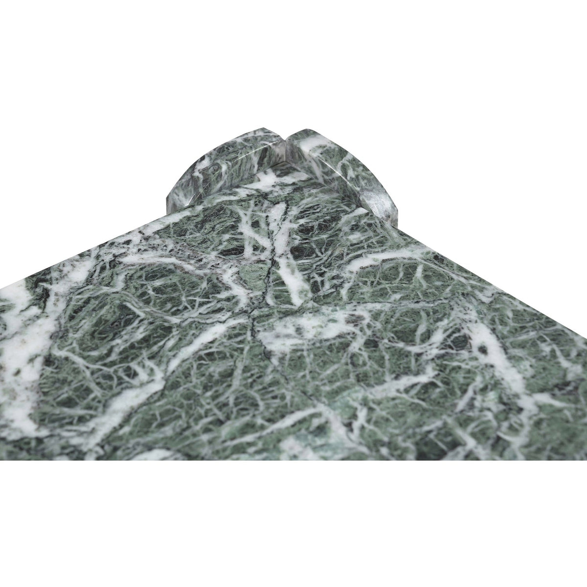Ravello Green Genuine Marble End Side Table Set of 2