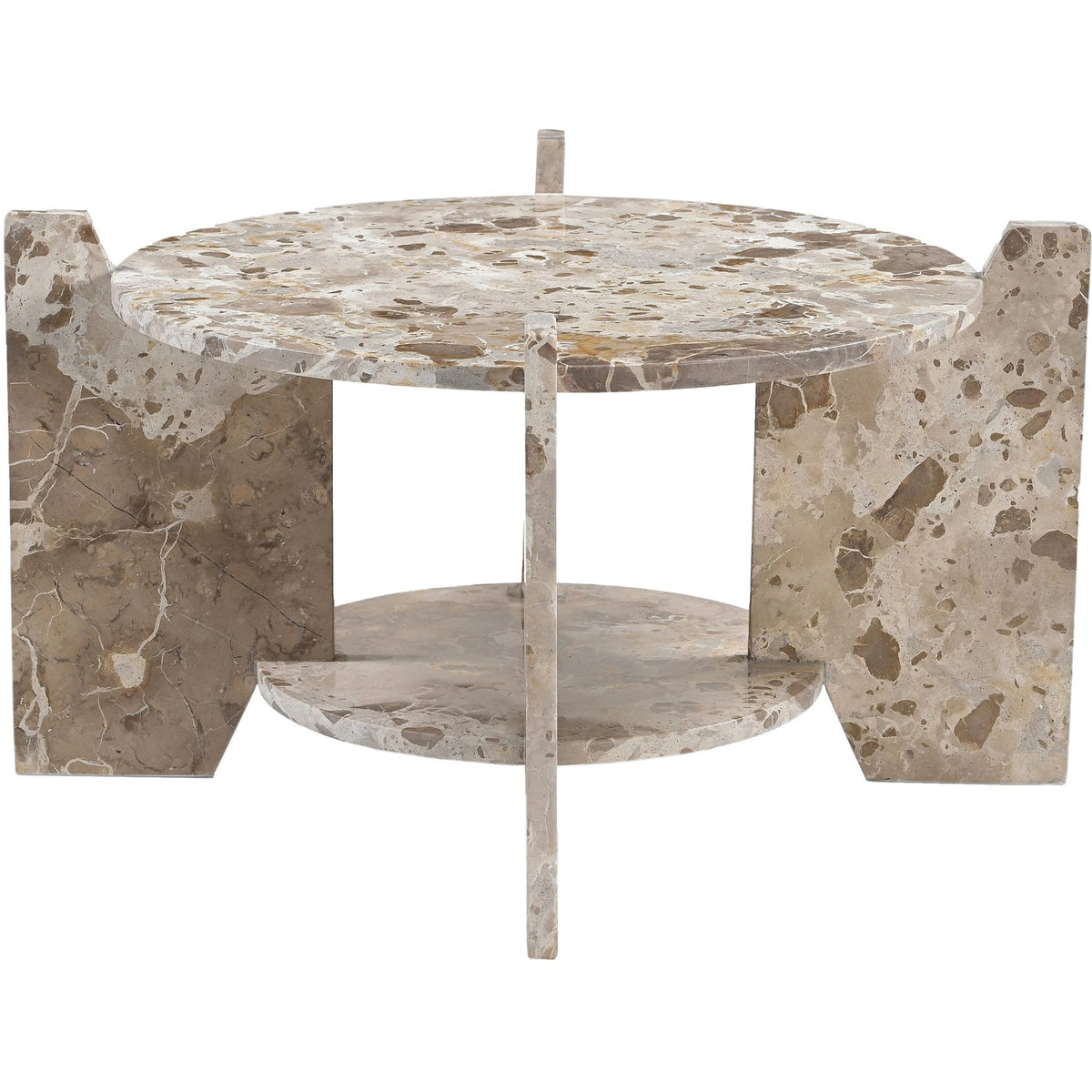 Soriano Beige Genuine Marble Coffee Table