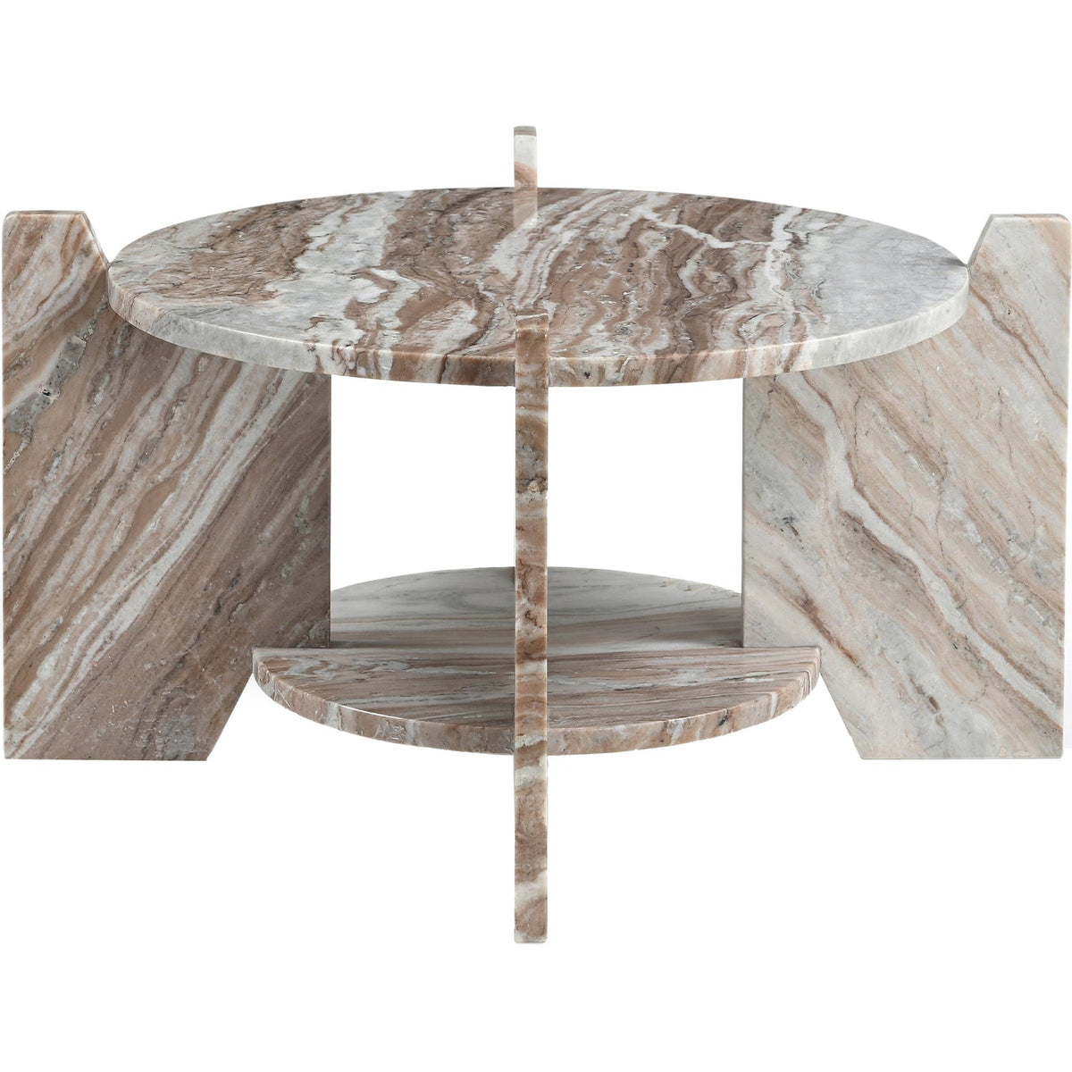 Soriano Brown Genuine Marble Coffee Table