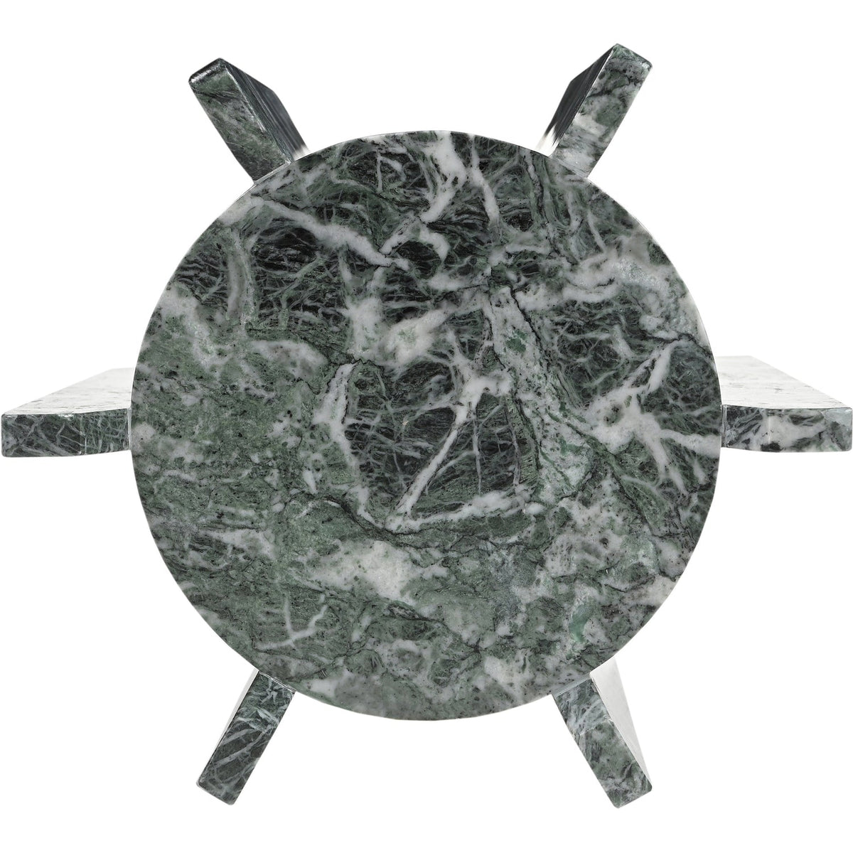 Soriano Green Genuine Marble End Side Table Set of 2