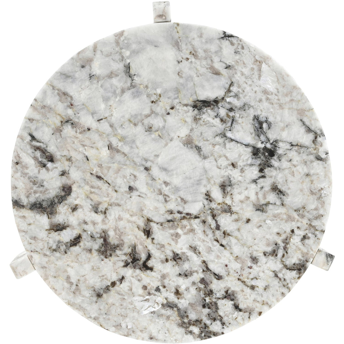 Vernazza Alaska Genuine Marble End Side Table Set of 2