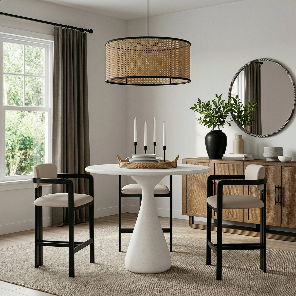 Sano 36in Cream Concrete Indoor/Outdoor Counter Table