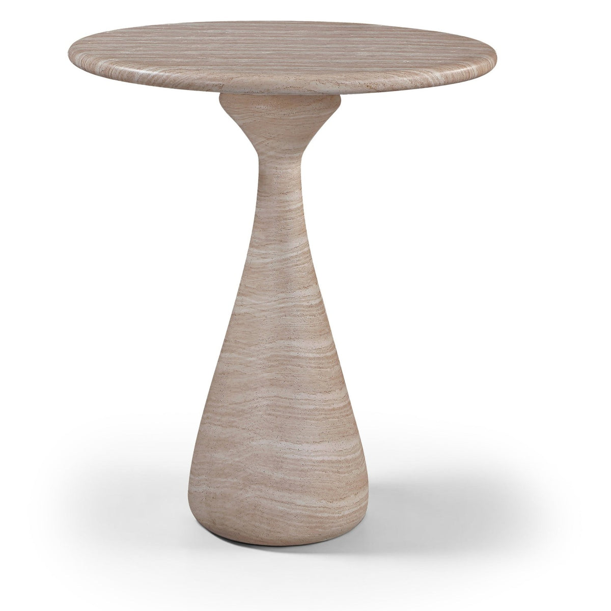 Sano Travertine Concrete Indoor / Outdoor Bar Table in travertine-finish concrete, primary product view