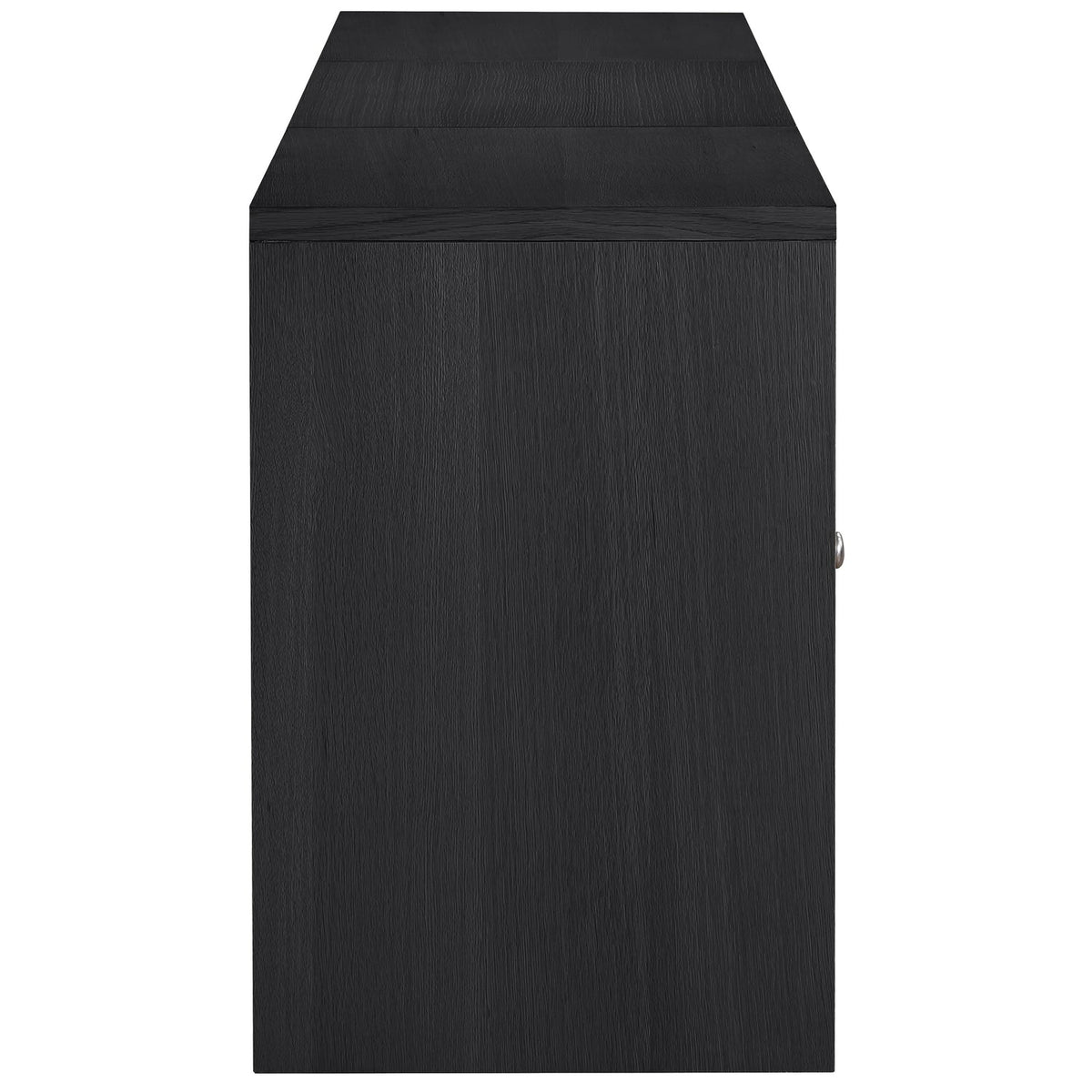 Vero Black Cane Solid Wood And Oak Veneer 3 Piece Sideboard/Buffet