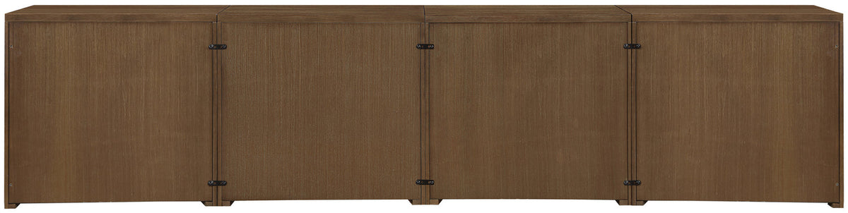 Vero Brown Cane Solid Wood And Oak Veneer 4 Piece Sideboard/Buffet