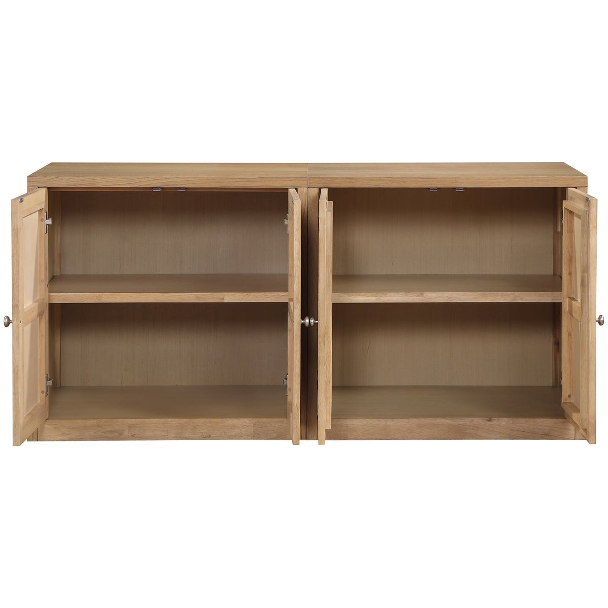 Vero Natural Cane Solid Wood And Oak Veneer 2 Piece Sideboard/Buffet