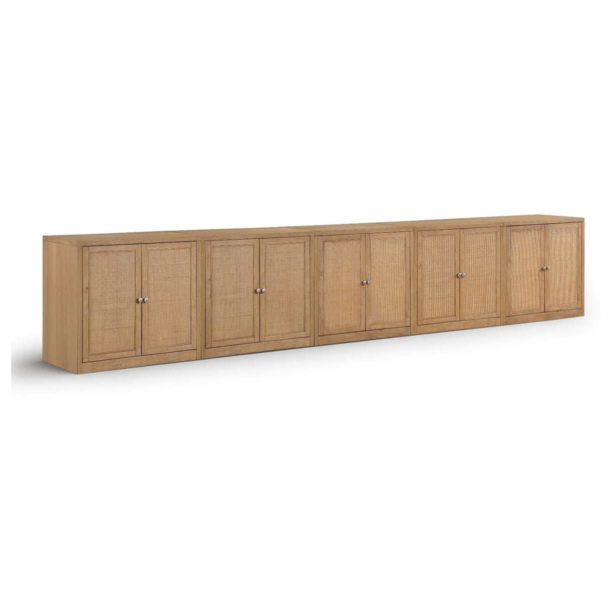 Vero Natural Cane, Solid Wood And Oak Veneer 5pc. Sideboard/Buffet in natural finish, primary product view