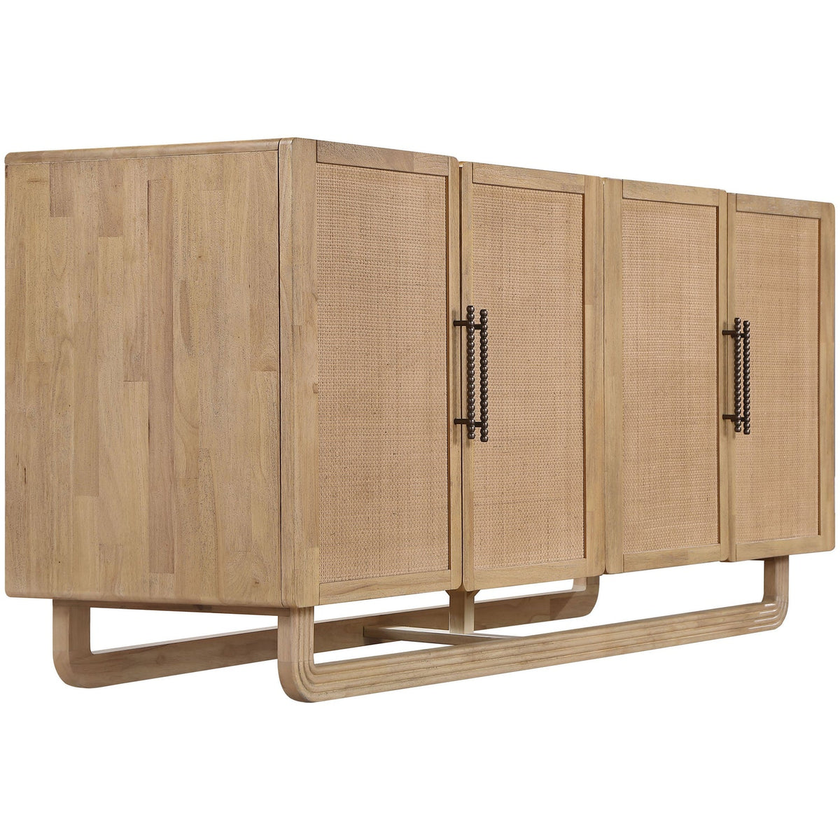 Sova Natural Cane Solid Wood And Oak Veneer Sideboard/Buffet