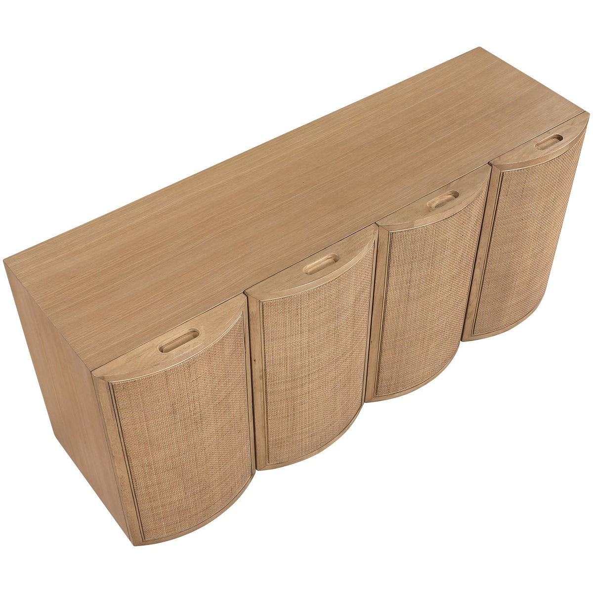 Norin Natural Cane Solid Wood And Oak Veneer Sideboard/Buffet