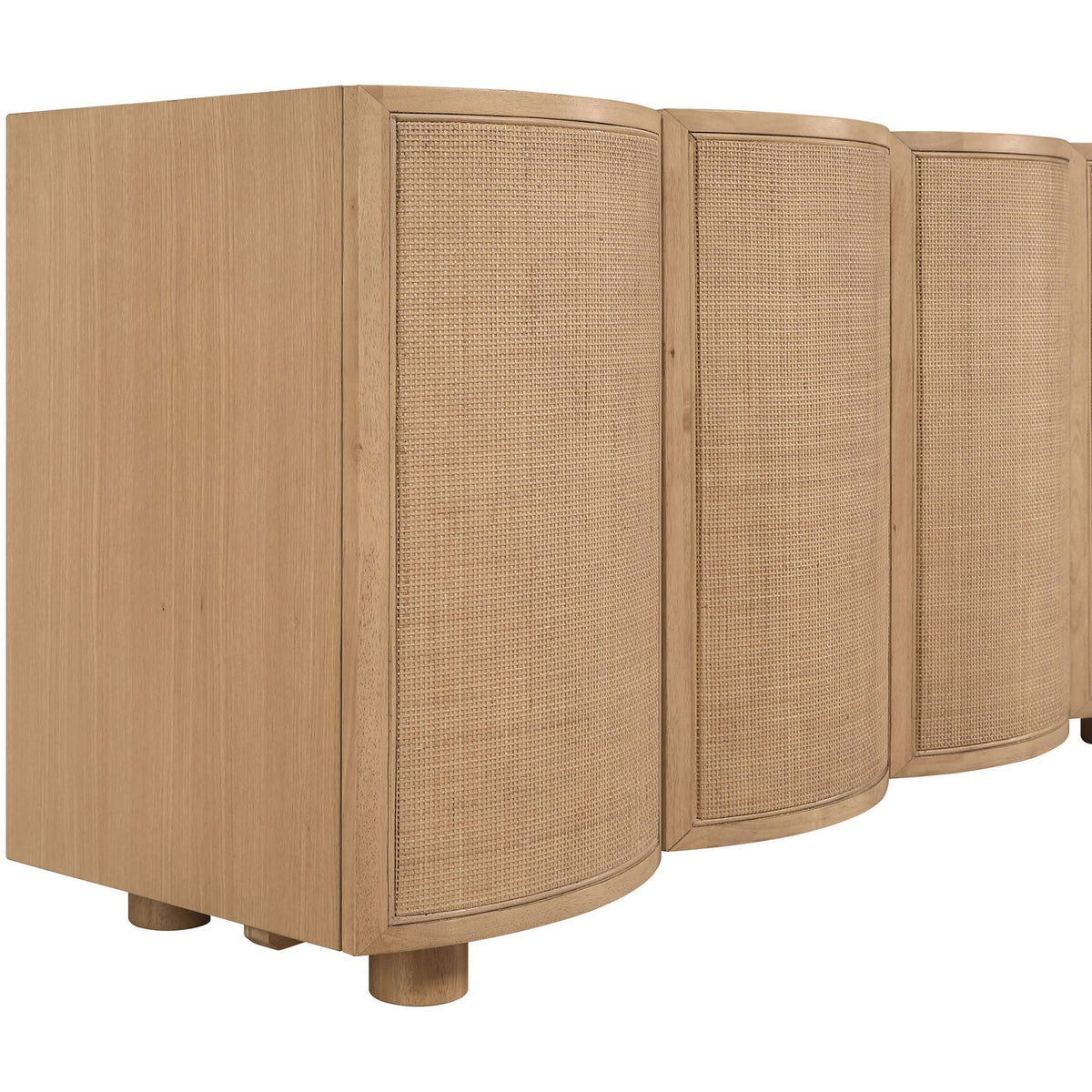 Norin Natural Cane Solid Wood And Oak Veneer Sideboard/Buffet