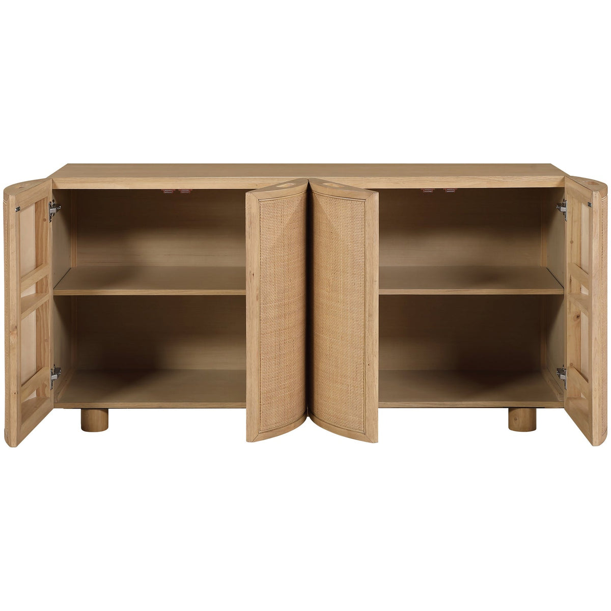 Norin Natural Cane Solid Wood And Oak Veneer Sideboard/Buffet