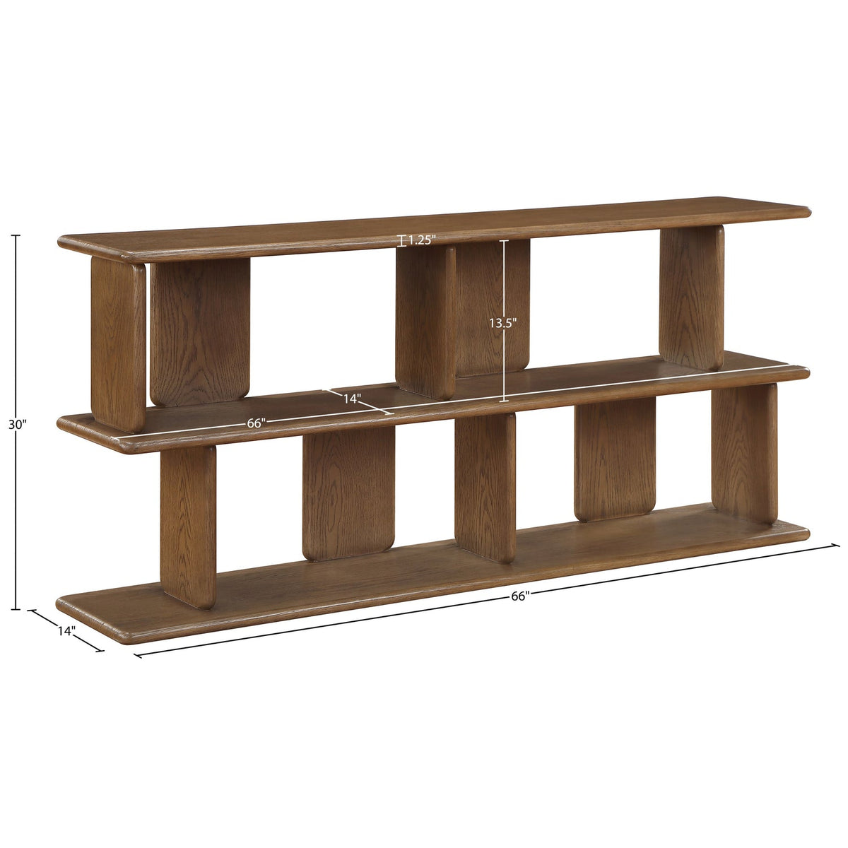 Nexa Brown Solid Wood And Oak Veneer Media Console