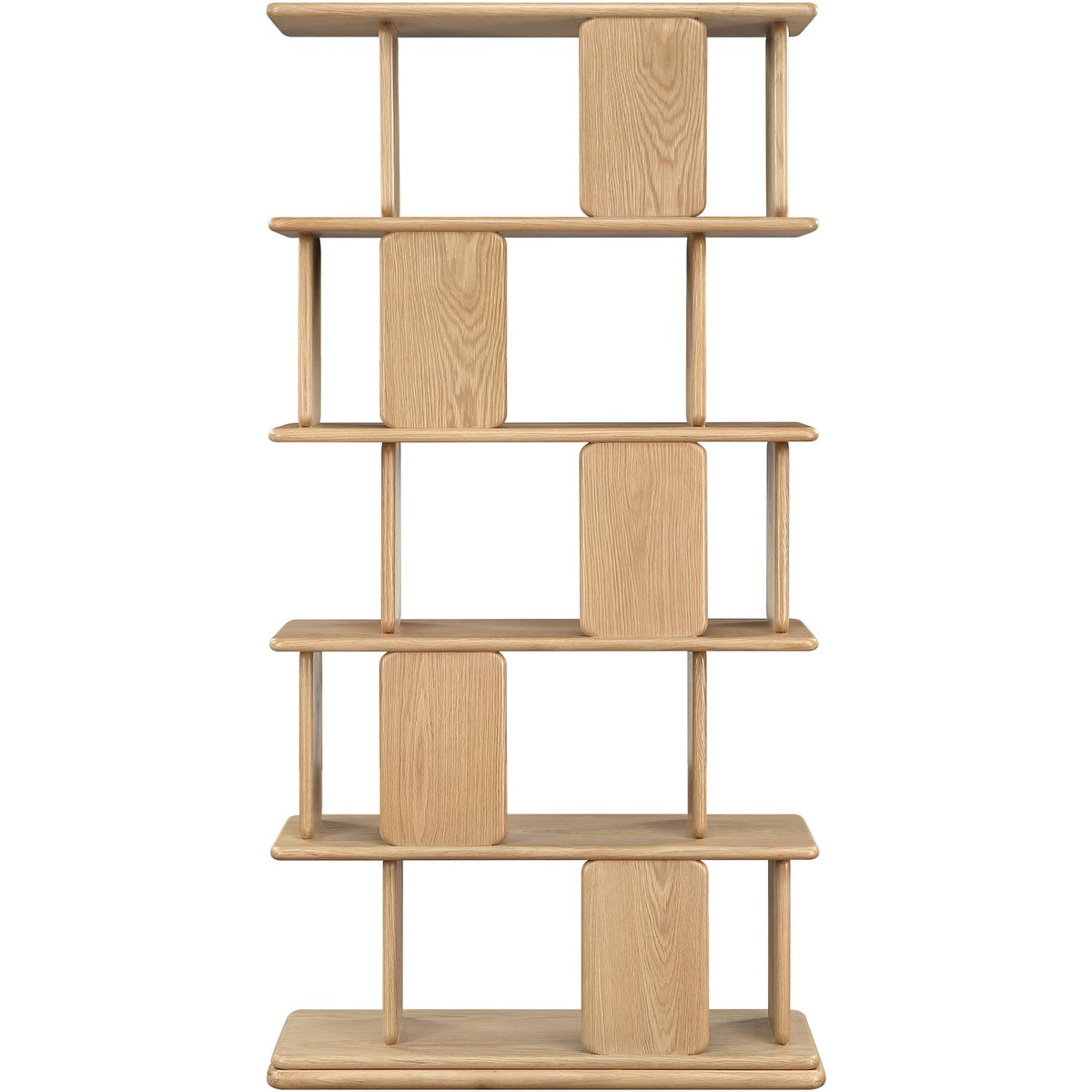 Nexa Natural Solid Wood And Oak Veneer Bookcase