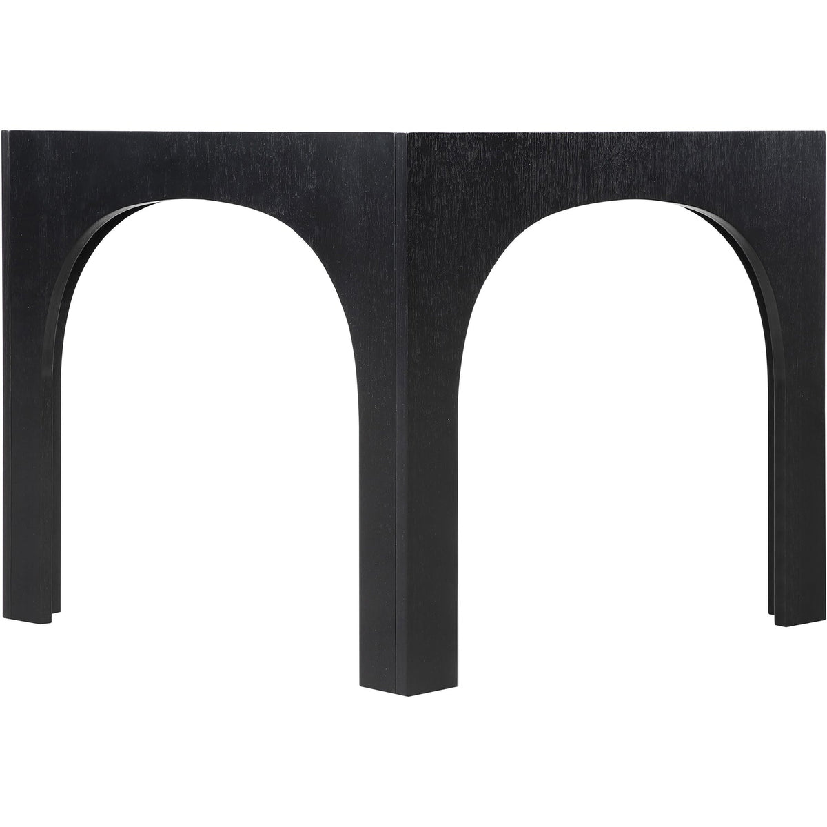 Waldorf 36.25in Black Tempered Glass Top Dining Table
