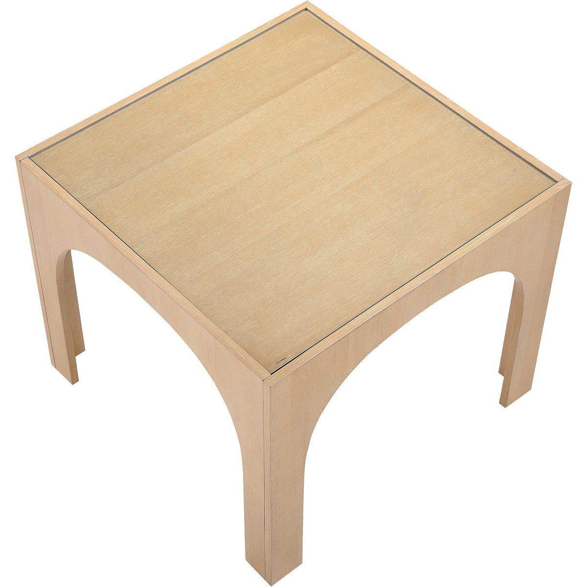 Waldorf 36.25in Natural Tempered Glass Top Dining Table