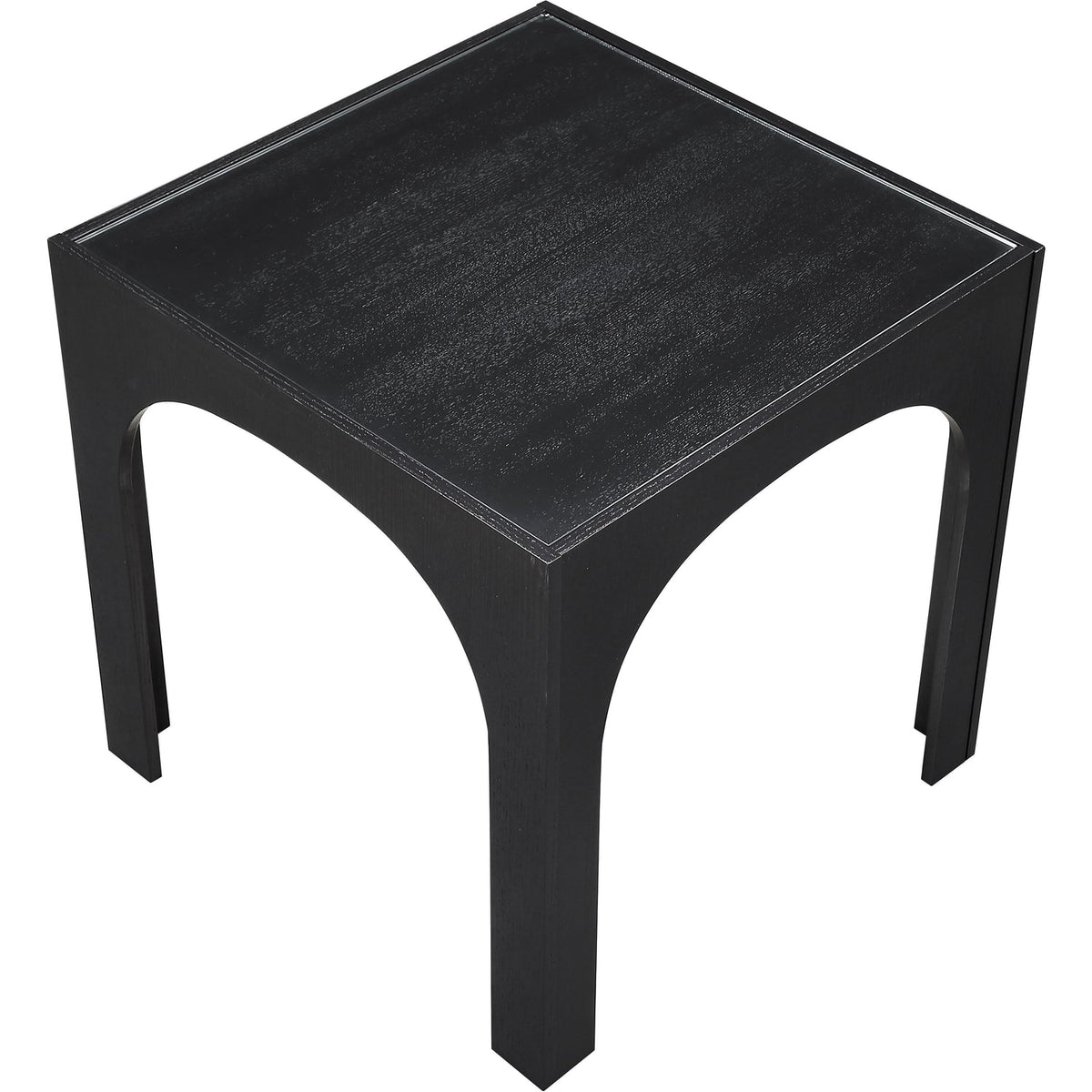 Waldorf 36.25in Black Tempered Glass Top Counter Table