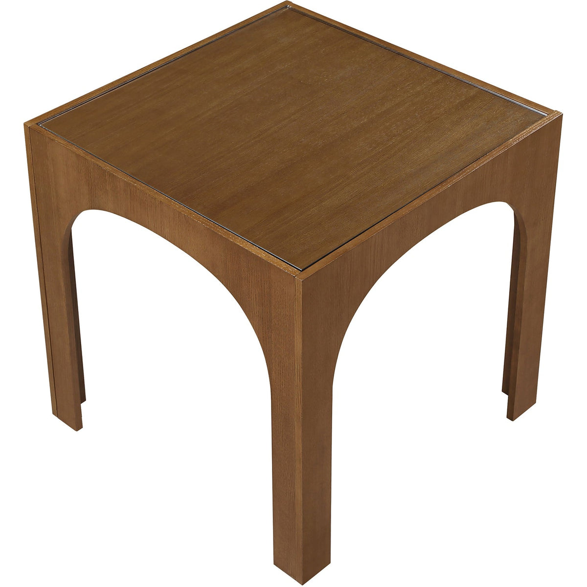 Waldorf 36.25in Brown Tempered Glass Top Counter Table