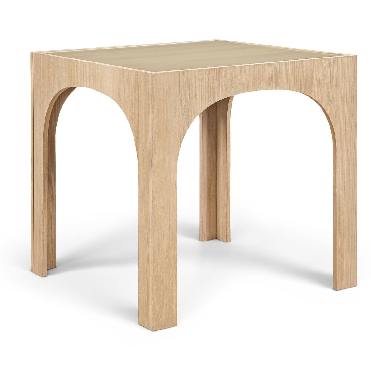 Waldorf 36.25" Natural Tempered Glass Top Counter Height Table in natural tempered glass, primary product view