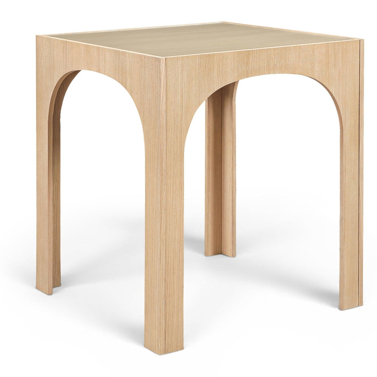 Waldorf 36.25" Natural Tempered Glass Top Bar Height Table in natural tempered glass, primary product view