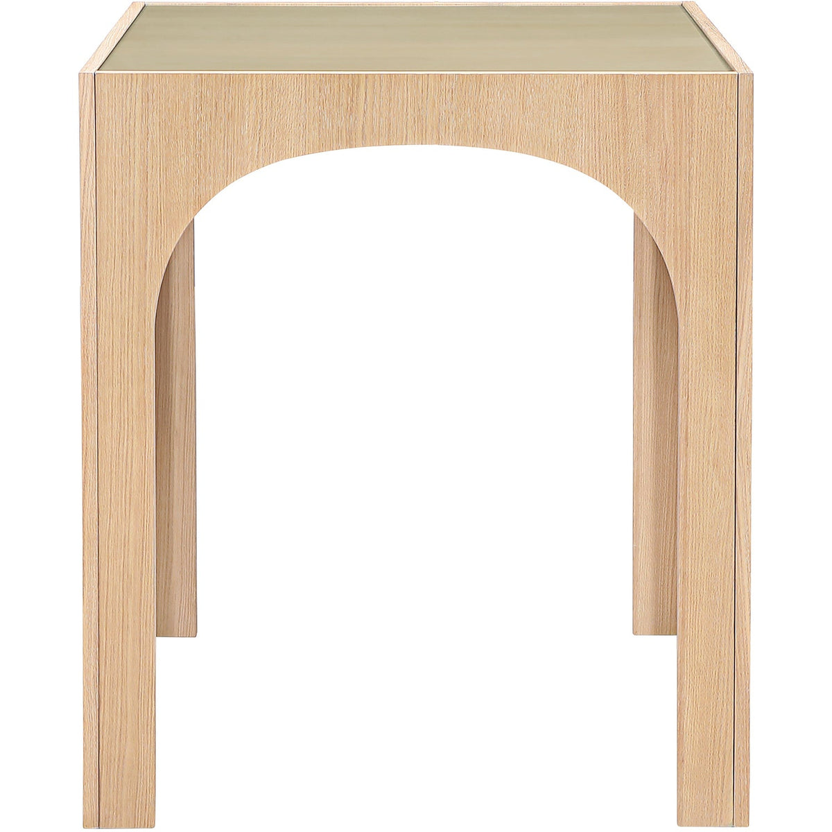 Waldorf 36.25in Natural Tempered Glass Top Bar Height Table