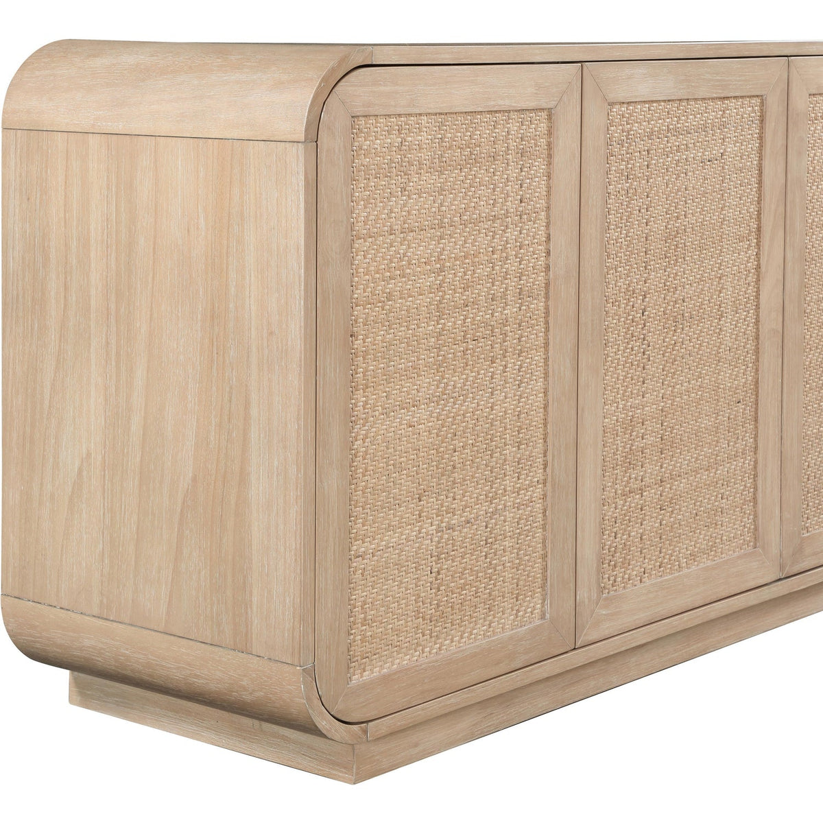 Windsor Natural Solid Wood And Natural Cane Sideboard Buffet