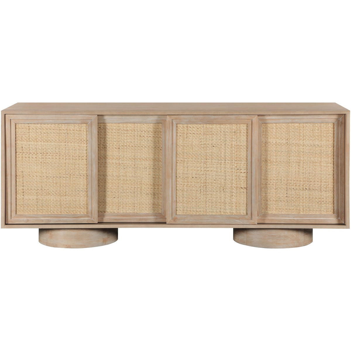 Windsor Natural Solid Wood And Natural Cane Sideboard Buffet