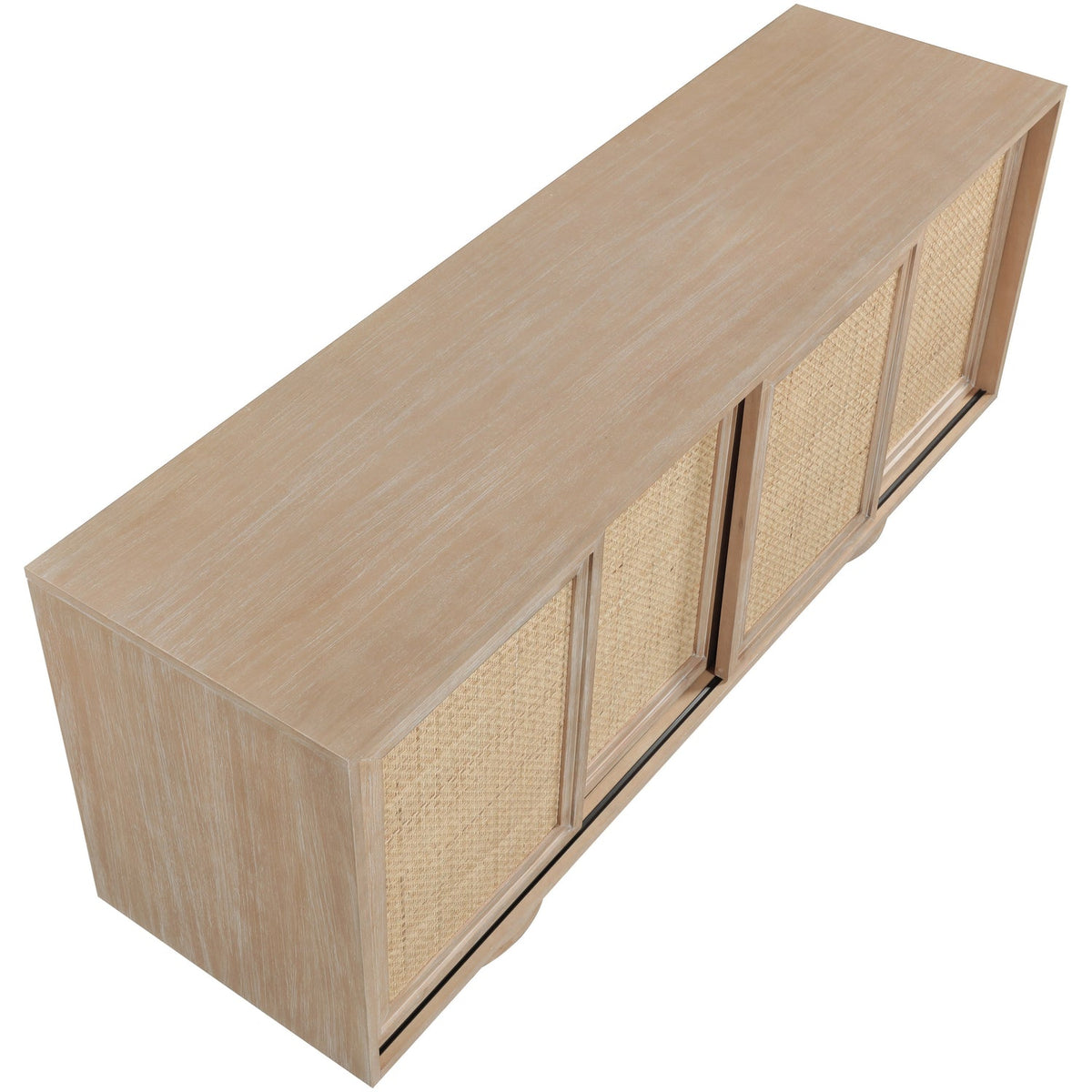 Windsor Natural Solid Wood And Natural Cane Sideboard Buffet