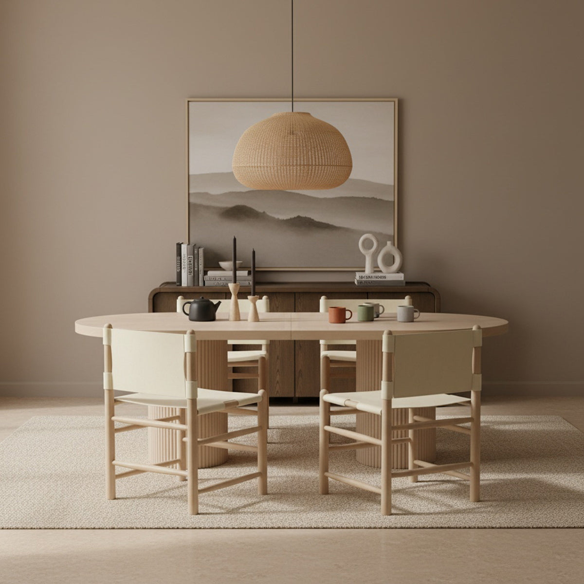 Santos Cream Vegan Leather Upholstered Dining Chair Set of 2