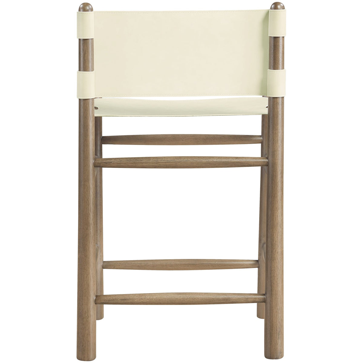Santos Cream Vegan Leather Upholstered Counter Stool Set of 2