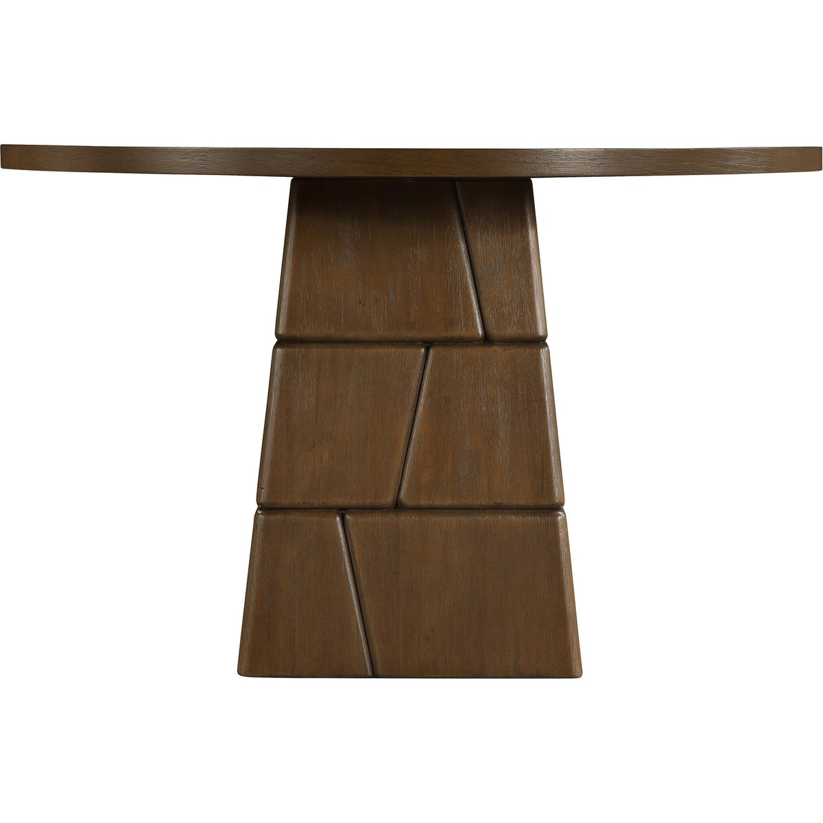 Tavio 48in Brown Walnut Oak Veneer And Solid Wood Dining Table