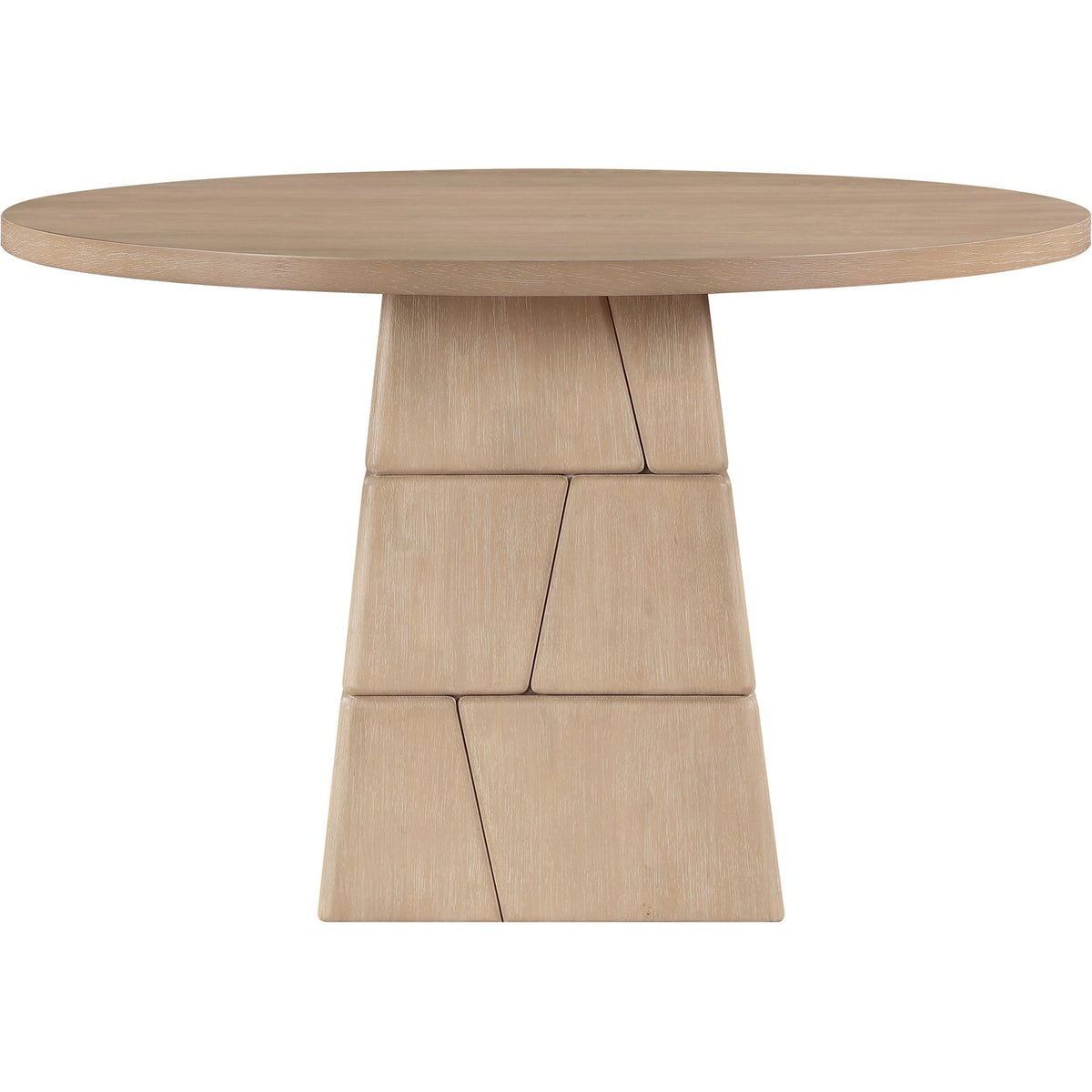 Tavio 48in Natural Oak Veneer And Solid Wood Dining Table