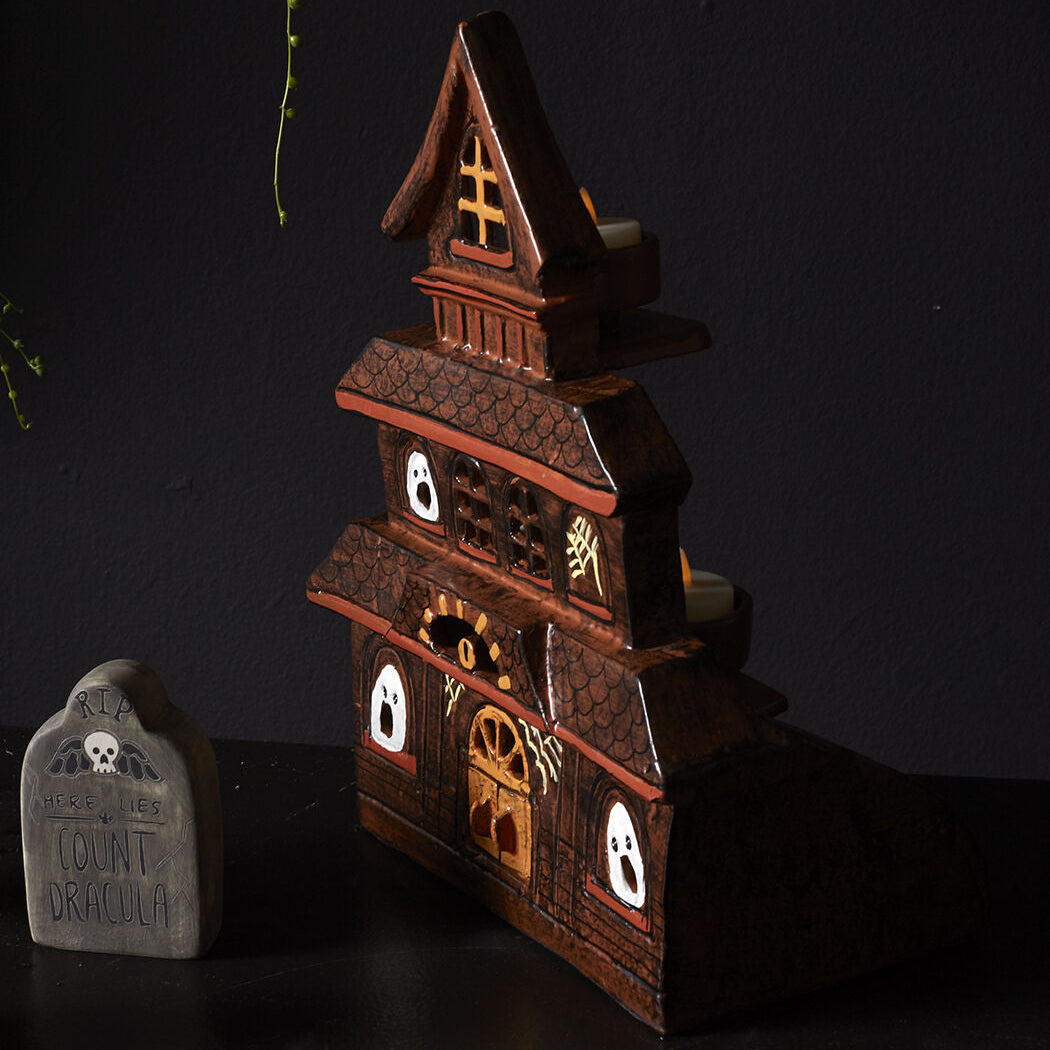 Haunted House Candleholder