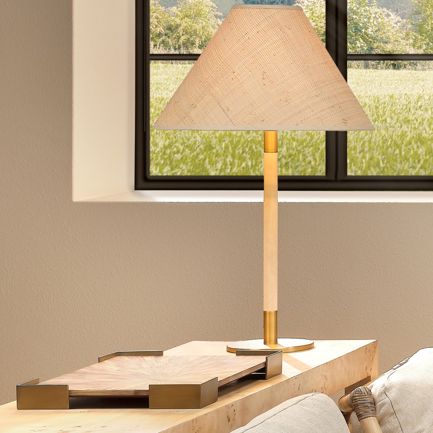 Jamie Young Palm Marquetry Tray