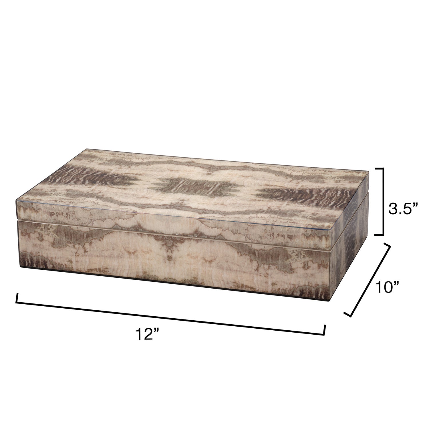 Jamie Young Venom Charcoal Lacquer Decorative Box