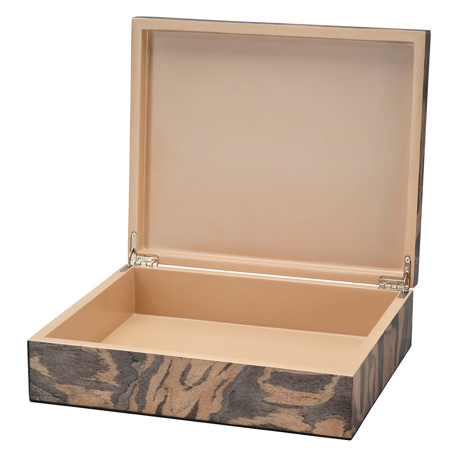 Jamie Young Woodgrain Navy Lacquer Decorative Box