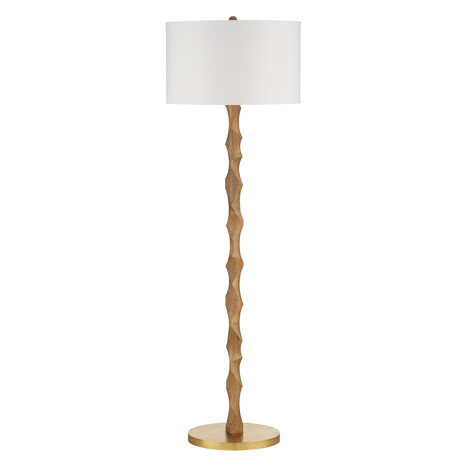 Currey & Co Sunbird Wood Floor Lamp
