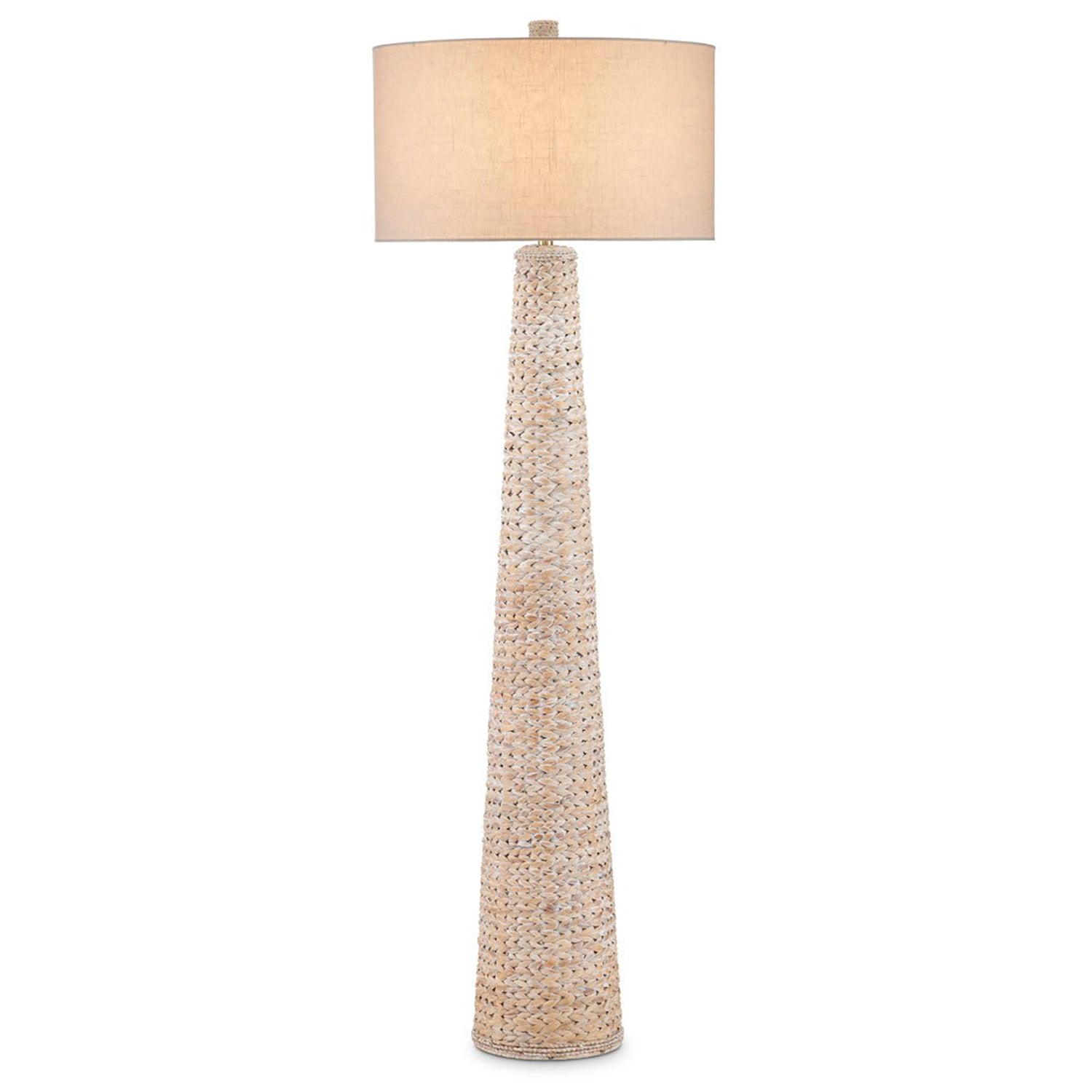 Currey & Co Birdsong Whitewash Floor Lamp